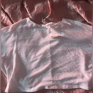 White baggy ripped t shirt